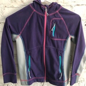 REI kids light fleece hoodie Size 8.
